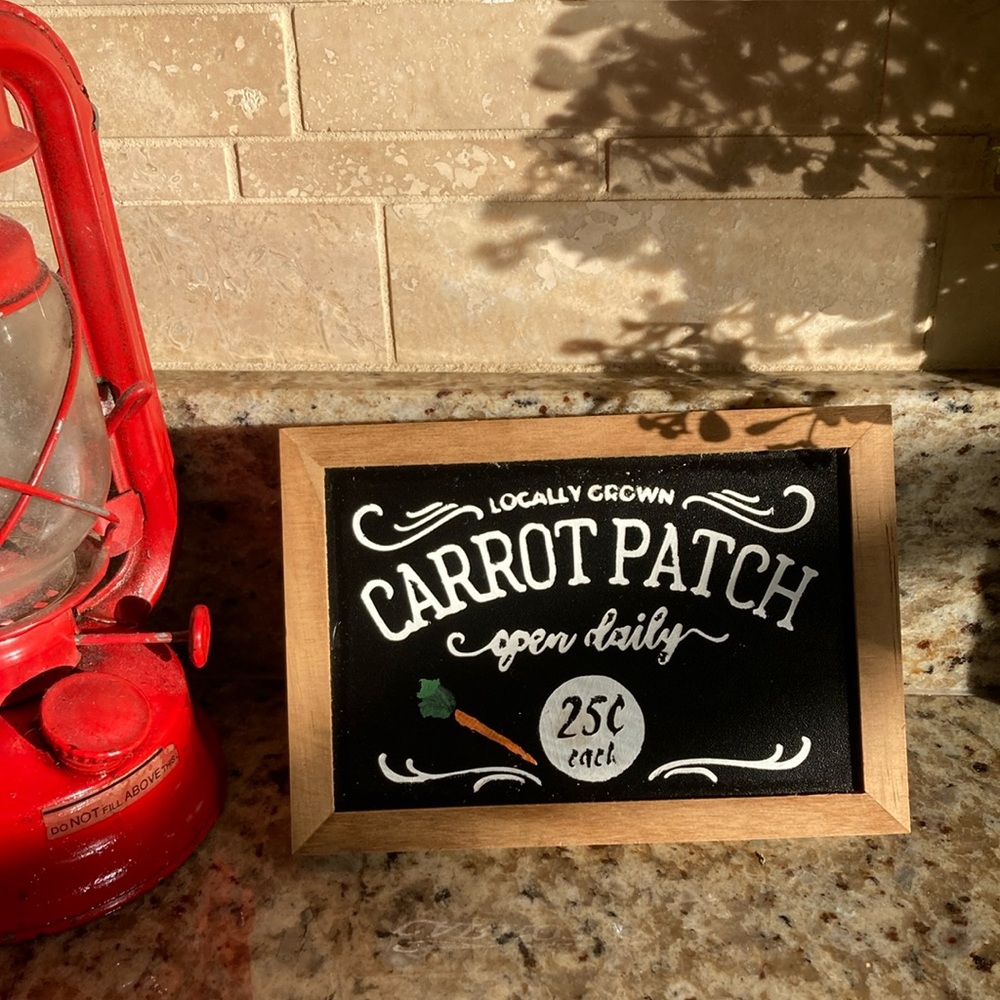 Spring sign, carrot patch $.25 each sign, spring decor, Easter decor